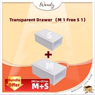 【Woody】 13L Multipurpose Wardrobe Clothes Stackable Storage Box Drawer Box Underwear Box