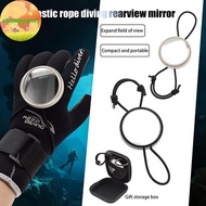 Zhongyanxi 1Pc Adjustable Rearview Mirror With Lanyard Rope Side Mount Accessory For Cave And Boat D