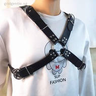 [Gridgentle] Black Leather Bondage Male Costume Men Body Chest Harness Strap Belts  [SG]