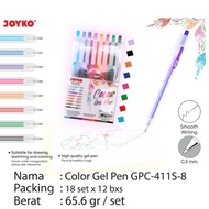 1 Set Joyko Gpc-411S-8 Color / 8 Color Gel Pen / 8W Color Pen / Diamond Art Pen GPC 411S 8 / Gpc411S