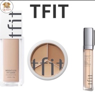 QC TFIT 三色遮瑕膏 遮瑕盘粉底液Three-color Concealer Plate Liquid Foundation Concealer Brush to Cover the Face 
