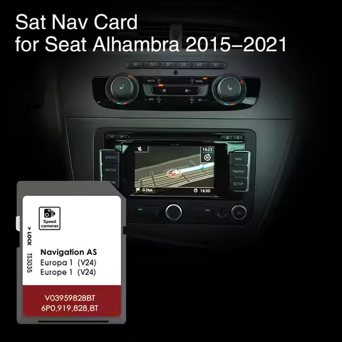 for Seat Alhambra Navi System 2015-2021 Car Navigation SD Card MIB2 AS V24 Map Cover Netherlands Ger