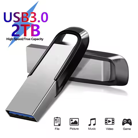 2TB Pendrive USB Memory Stick Metal Pen Drive 1TB High Speed Cle USB Memoria USB 128GB USB 3.0 Flash