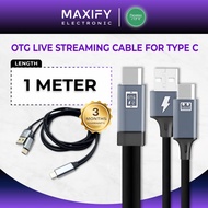 Panamax Type C Sound Card Live Android OTG Live Streaming Cable 1 Meter = E3421