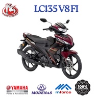 YAMAHA 135LC FI V8 COVERSET MAROON (BDK-F1000-10-PA) SEAT HANDLE (B17-F4773-00-PH) EMBLEM 3D (BDK-F1