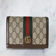 【GUCCI】OPHIDIA系列GG SUPREME 可側背長夾 腰包