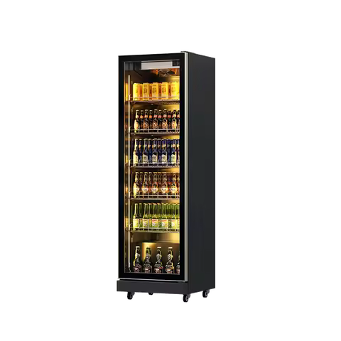 One-stop Custom Upright Single Door Beer Display Refrigerator Commercial Beer Chiller Fridge Glass D