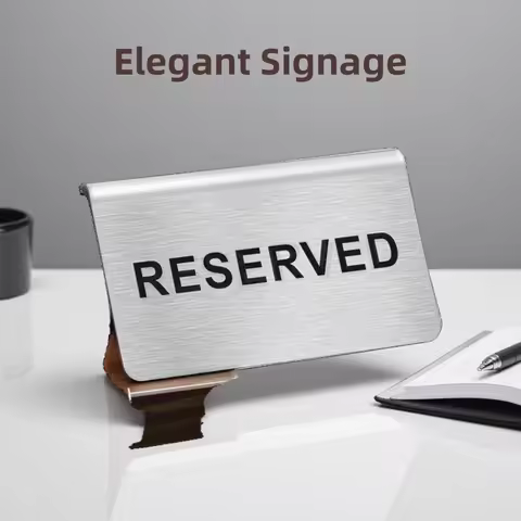 10pcs Restaurant Table Reserved Signs Wedding Restaurant Table Number Stand Seating Signs Warning No