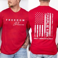 Korea 2026 Charlie Kirk Double-Sided Printed Modal T-Shirt