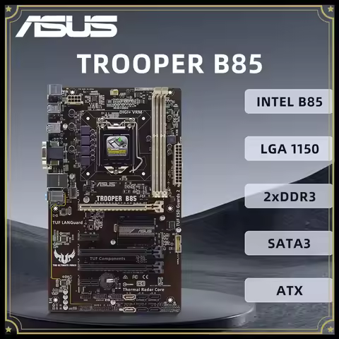 ASUS TROOPER B85 Motherboard with Intel B85 Chipset onboard Realtek RTL8111GR Gigabit LAN LGA 1150 S