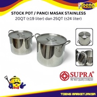 Stainless Steel Cooking Pot - Tall Pot Stainless Stock Pot 20QT (±19 liters) and 25QT (±24 liters) S