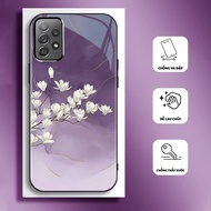 Ốp Lưng cho SAMSUNG GALAXY A13 A23 A33 5G A53 A73 5G Mặt kính cường lực cao cấp HOẠ TIẾT CẨM THẠCH