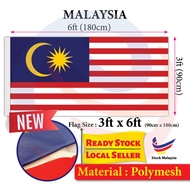 Malaysia Flag 3x6ft, Polymesh /Bendera Malaysia 3x6ft, Polymesh
