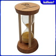 [Lzdhuiz1] 10Minute Wooden Frame Sand Egg Timer Hourglass Kitchen Cooking Sand Timer Yellow
