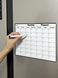 1入組磁性冰箱行事曆白板壁貼學習時間表備忘錄板