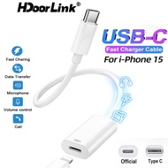HdoorLink USB C To 8PIN Headphone Audio Adapter for IOS 15 Pro Earphone Converter Type C To IOS Audi