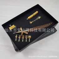 Feather Pen Carved Seal European Style Fire Lacquer Wax Feather Pen Retro Bronze Dip Pen Feather Set