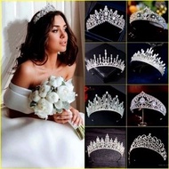 Abby Company Bridal Headband Wedding Crown Headwear Pearl Pageant Crown Rhinestones