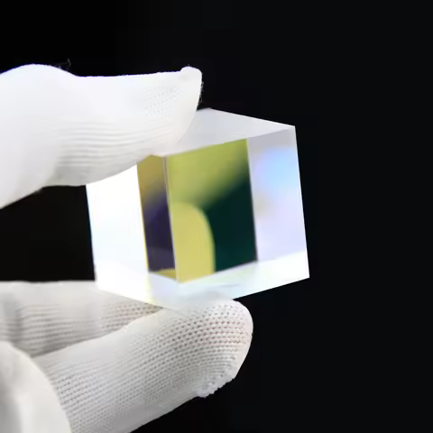 Beamsplitter Glued Cube Prism 10mm Split Ratio 5: 5 K9 Material Semi-transflective Optical Experimen