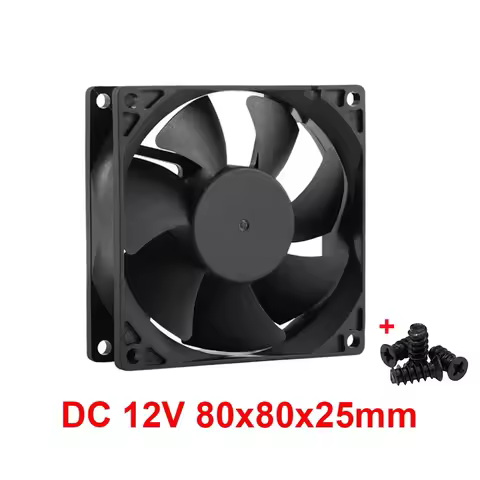 3Pin 8cm Cooling Fan PC Computer Case DC 12V Molex 4PIN Mute 8025 With 80*80*25mm