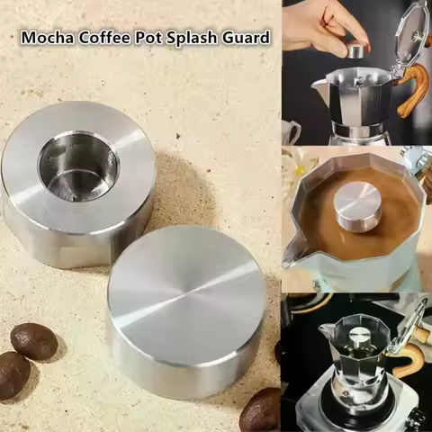 Stainless Steel Moka Pot Stovetop Splash-proof Valve Moka Pot Splash-proof Cover Splash Cap Espresso