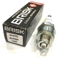 BRISK COOPER RACING MOTORCYCLE SPARK PLUG N14YC RXKING VESPA EXCEL SHORT THREAD ORIGINAL 100%