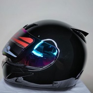 Helm Jpn Full Face Tanduk Motif Black Polos / Helm / Helm Murah