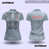 Matatag Depot Womens Summer Polo Shirt Full Sublimation Short Sleeve Teacher Uniform For Teachers Da