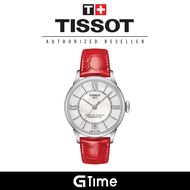 [Official Tissot Warranty] Tissot T099.207.16.118.00 Women's Powermatic 80 Leather Strap Watch T0992071611800