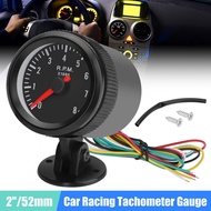 Car Tachometer Gauge 0-8(x1000) RPM 52mm Diameter Black Plastic RPM Gauge