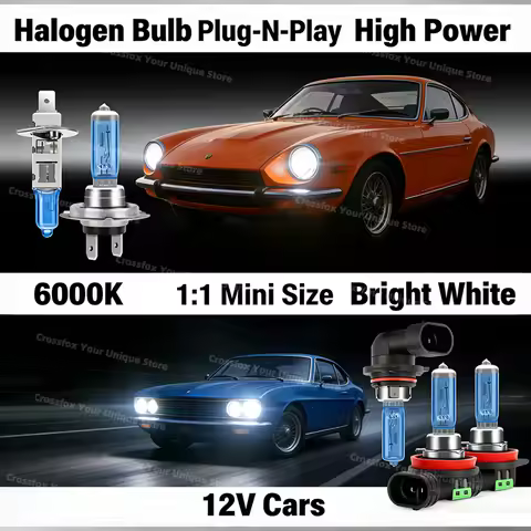 2x Car Auto Lamp H1 H4 H7 H8 H9 H11 H13 9005 9006 H11B Super Bright Halogen Headlight 6000K White 12