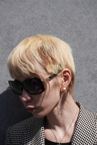 【VintageShop solo 日本直送中古包專賣店】CHANEL 香奈兒 太陽眼鏡 黑色 經典雙 C LOGO 5208Q vintage 古著 zxav3n