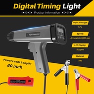 (CRVK) 12V Car Digital Engine Timing Light with LED Display Ignition Timing Strobe Light Inductive T