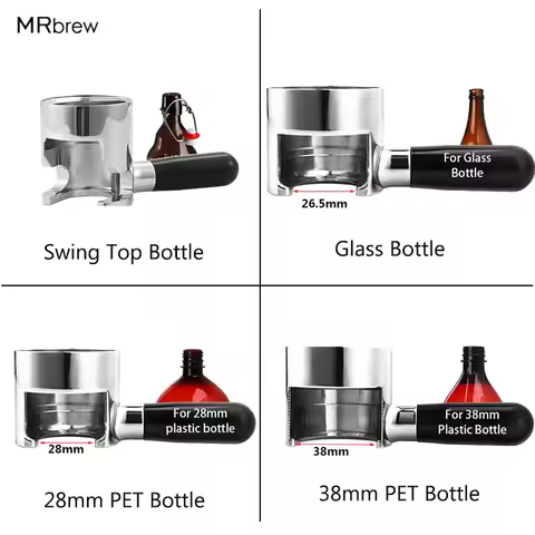 Beer Glass Bottle Filler Adapter,De-Foaming Beer Tap Adapter For 28mm PET Bottle,38mm PET Bottle,Swi
