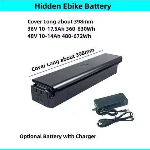 Li-ion Rechargeable 36V 13Ah 15Ah 16Ah 17.5Ah 48V 10.4Ah 14Ah Bike Frame Hidden Ebike Battery for Ve