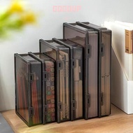 GOGUVO Certificate Storage Box, A4 Dustproof A4 File Box,  Plastic Multifunctional Transparent Data 