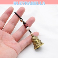 RLEYRABELLA 1PC Six-word Mantra Bell Keychains Hanging Crafts Lanyard Keyring Handmade Woven Alloy A
