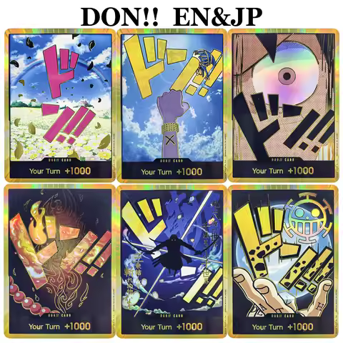 30Pcs Japanes/English One Piece Gold Don Cards Luffy Corazon Ivankov TCG Game Proxy Cards