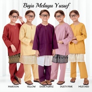 Baju Melayu Budak Lelaki Teluk Belanga Kanak Kanak Kids Baby Boy Newborn Johor Cotton Merdeka YUSUF