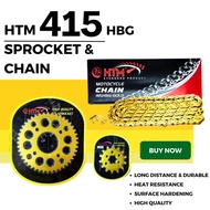 EX5 DREAM WAVE100 EX5 CLASS C70 GBO 415HBG-122L HTM 415 SPROCKET SET GOLD CHAIN YTZ5S YTZ5 YB4 YB5L