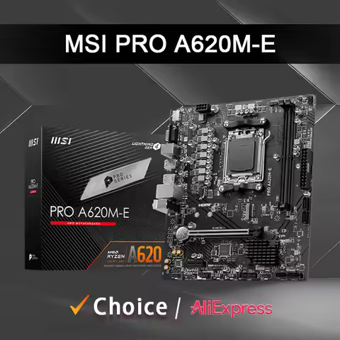 MSI PRO A620M-E New Micro-ATX AMD A620 DDR5 6400+(OC) MHz M.2 PCIe 4.0 x16 96G Supports AMD Ryzen™ 7