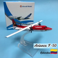 Latest Aeroplace/ 306 Aircraft Model - Avianca Fokker F-50 HK-4581 Red (Colombia Airline) 17cm