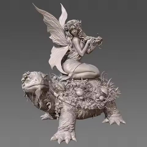 Overall heights 38mm 50mm 75mm Resin model kit, forest goddess self-assembly and coloring（3D Printin