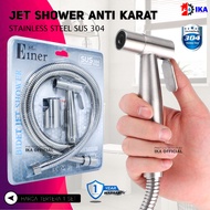 HITAM Jet Shower Set Full Stainless SUS304 Head Washer Spray Bidet Bathroom Bidet Toilet Jet Shower Toilet/Stainless Bidet Spray SUS304 Black Toilet Jet Shower Stainless Bidet Closet