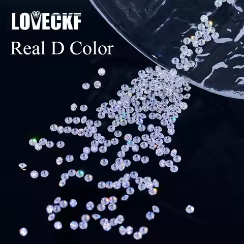1.0ct / Pack Real Top D Color VVS1 Small Sizes Moissanite Loose Stones 0.8mm-3.0mm Moissanite Gemsto