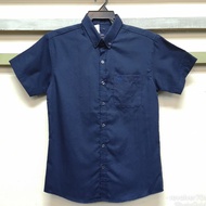 Kemeja Lelaki Lengan Pendek, Mens Short Sleeve Shirt NAVY BLUE