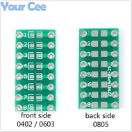 20pcs/5pcs SMT DIP Adapter Converter 0805 0603 0402 Capacitor Resistor LED Pinboard FR4 PCB 2.54mm P