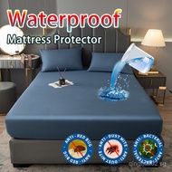 SunnySunny SG Luxury 100% Waterproof Mattress Protector Premium Brushed Fitted Bedsheet Soft Anti Bacterial Bedsheet Cover Single/Queen/King Size