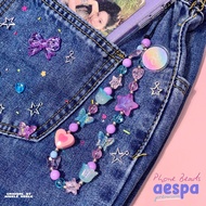 HP GANTUNGAN Aespa Phone Strap Hanging/ Aespa Beadhp Lightstick Strap/ Kpop Series Phone Beads/ Hang