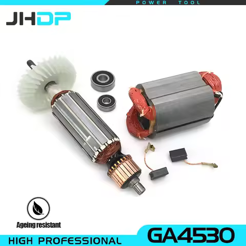 Carbon Brushes Bearing 220V Stator Armature For MAKITA GA5030 GA4530 GA5034 GA4534 GA4031 GA4030R GA